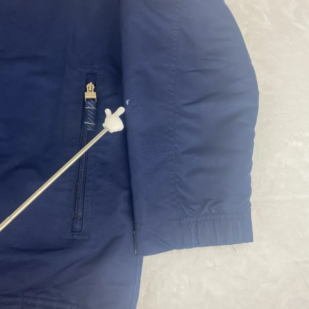 Vintage Nike Jacket Mens Large Blue Logo Full Zip Pockets